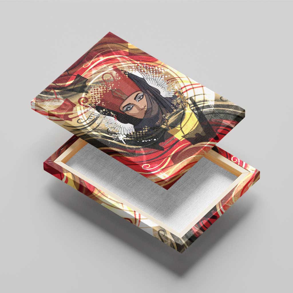 Amunet Canvas Wall Art with Egyptian Queen Portrait Ancient Mythology