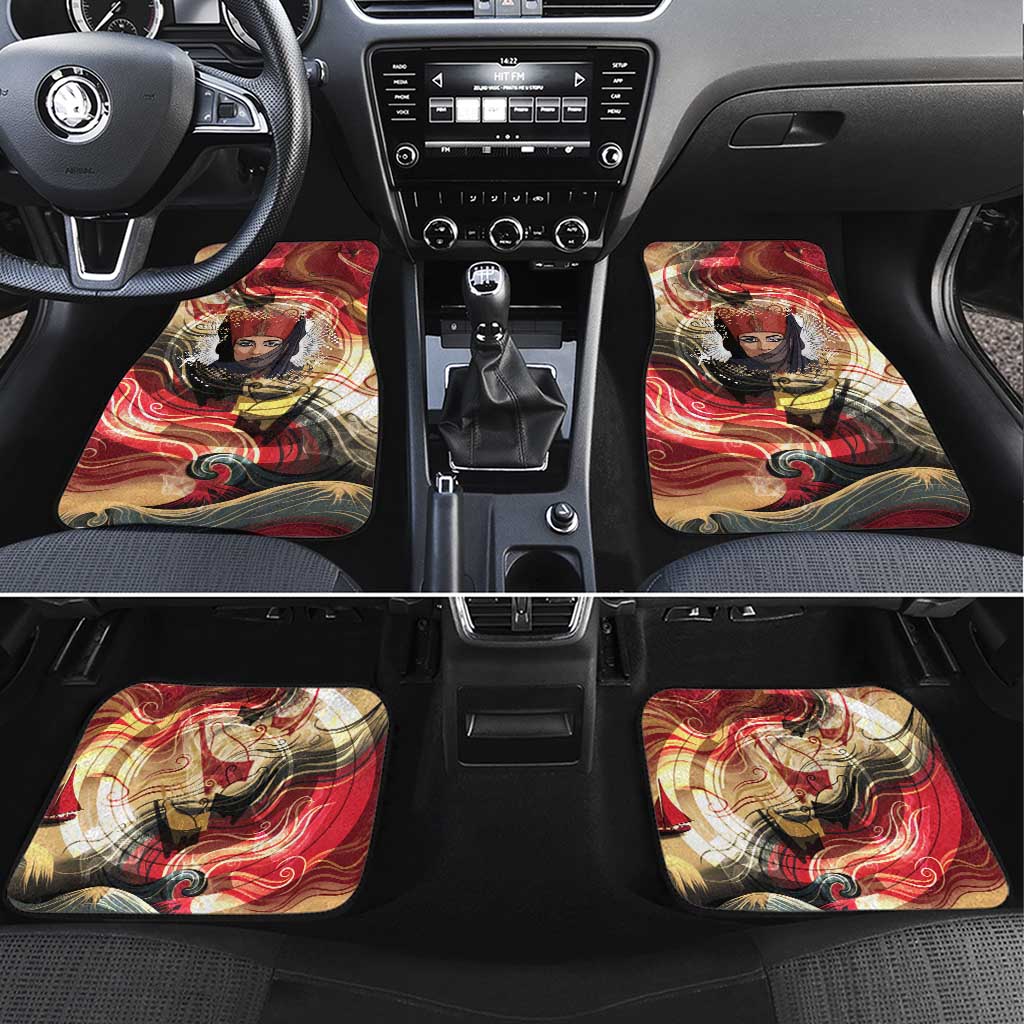 Amunet Car Mats with Egyptian Queen Portrait Ancient Mythology