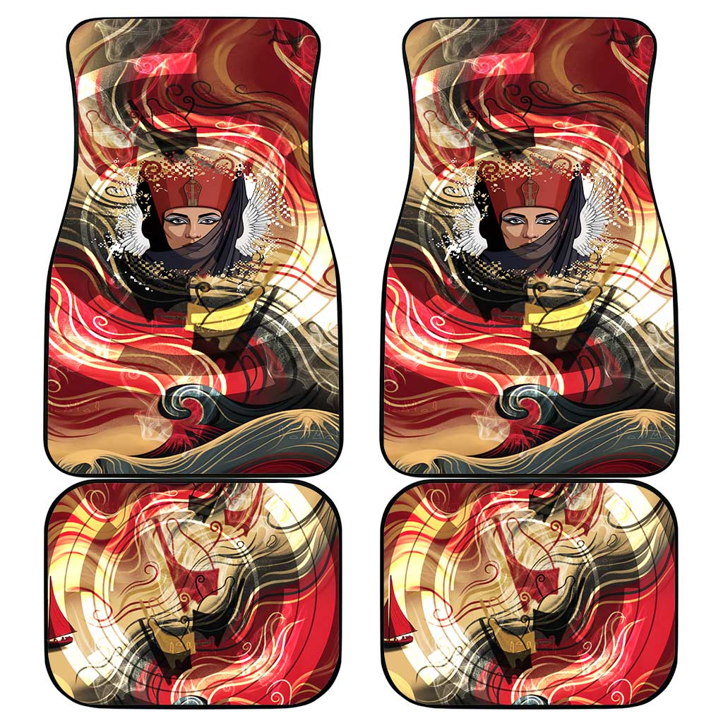 Amunet Car Mats with Egyptian Queen Portrait Ancient Mythology