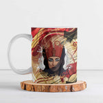 Amunet Ceramic Mug with Egyptian Queen Portrait Ancient Mythology
