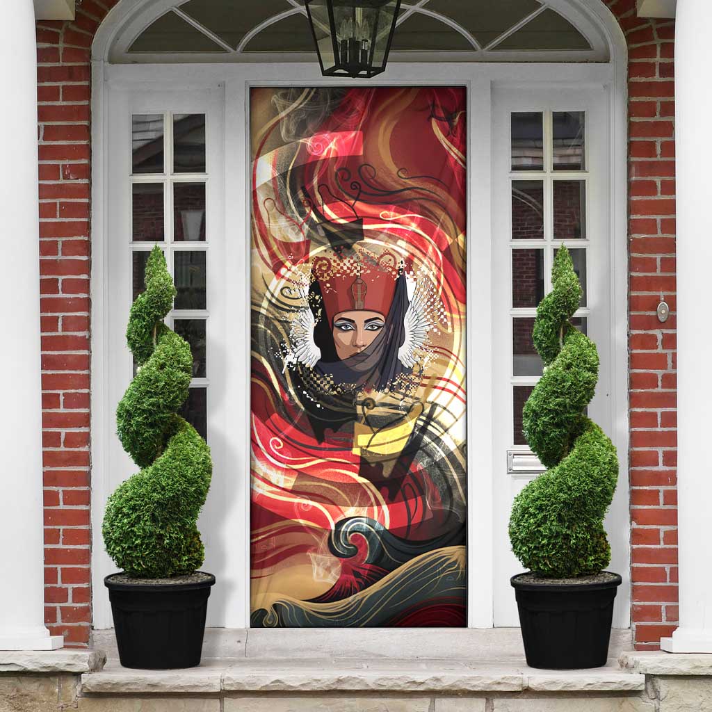 Amunet Door Cover with Egyptian Queen Portrait Ancient Mythology