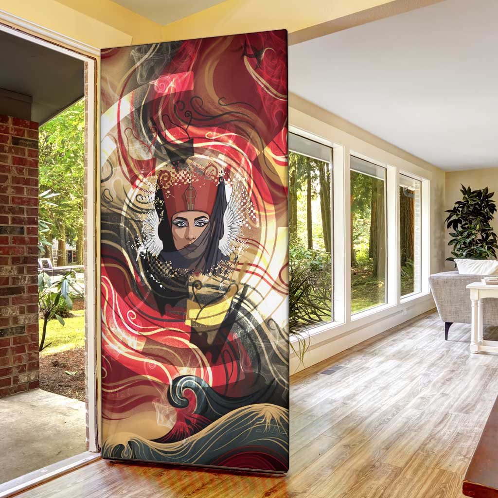Amunet Door Cover with Egyptian Queen Portrait Ancient Mythology