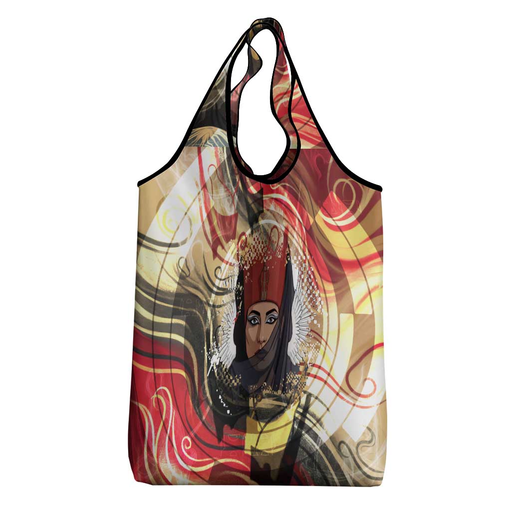 Amunet Grocery Bag with Egyptian Queen Portrait Ancient Mythology