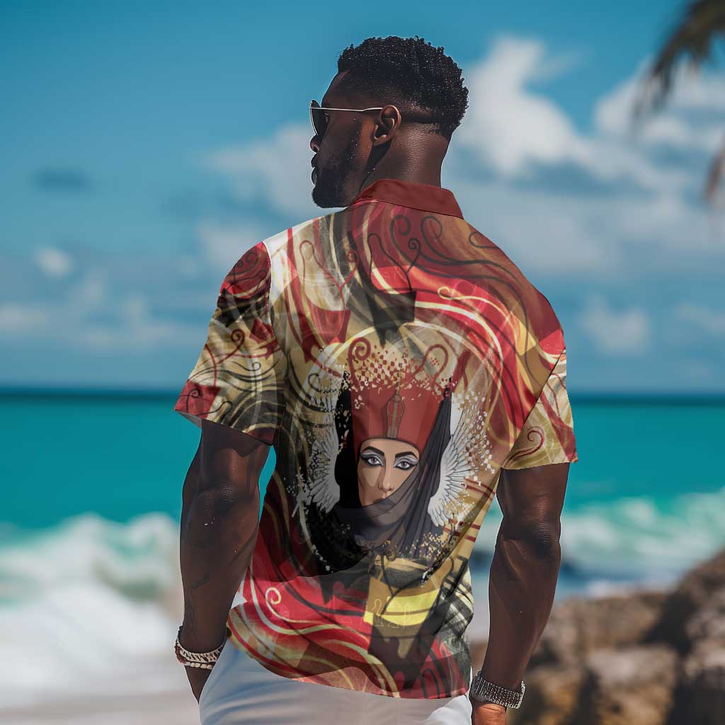 Amunet Hawaiian Shirt with Egyptian Queen Portrait Ancient Mythology