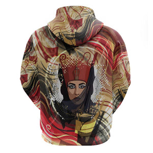 Amunet Hoodie with Egyptian Queen Portrait Ancient Mythology