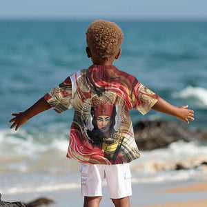 Amunet Kid Hawaiian Shirt with Egyptian Queen Portrait Ancient Mythology