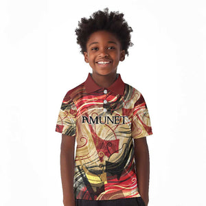 Amunet Kid Polo Shirt with Egyptian Queen Portrait Ancient Mythology