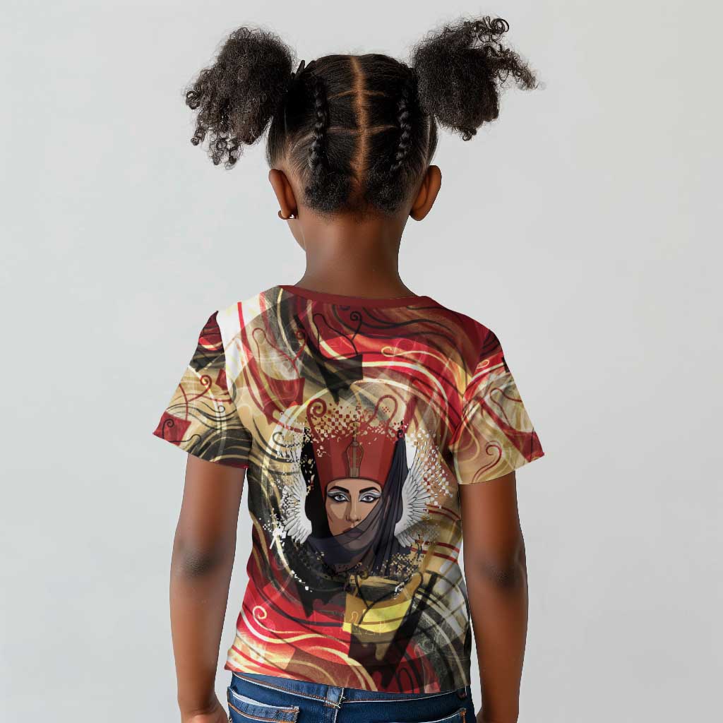 Amunet Kid T shirt with Egyptian Queen Portrait Ancient Mythology