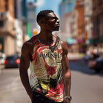 Amunet Men Tank Top with Egyptian Queen Portrait Ancient Mythology