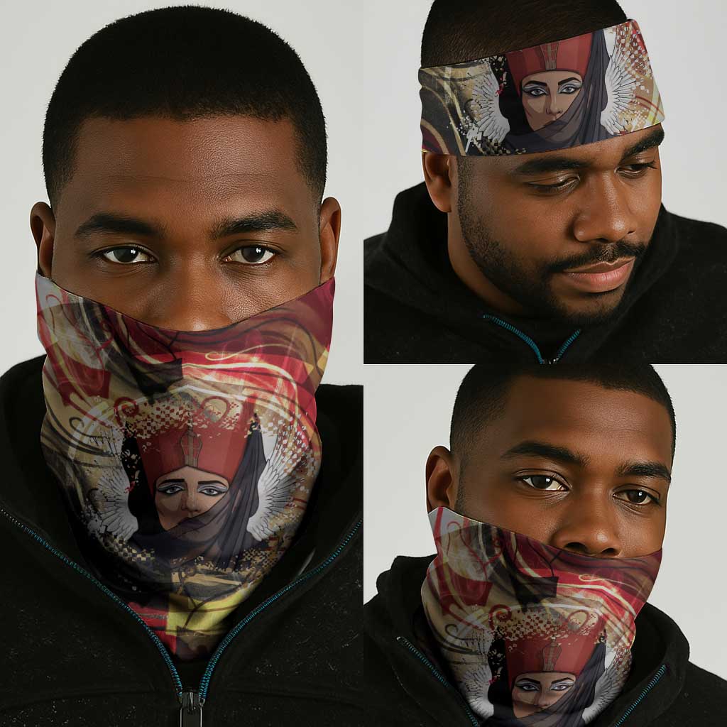 Amunet Neck Gaiter with Egyptian Queen Portrait Ancient Mythology