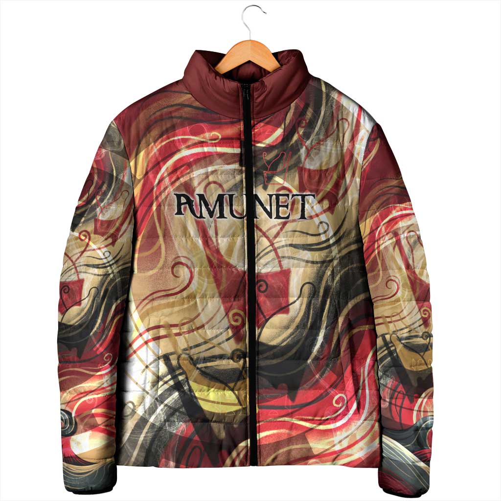 Amunet Padded Jacket with Egyptian Queen Portrait Ancient Mythology