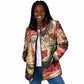 Amunet Padded Jacket with Egyptian Queen Portrait Ancient Mythology