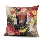 Amunet Pillow Cover with Egyptian Queen Portrait Ancient Mythology