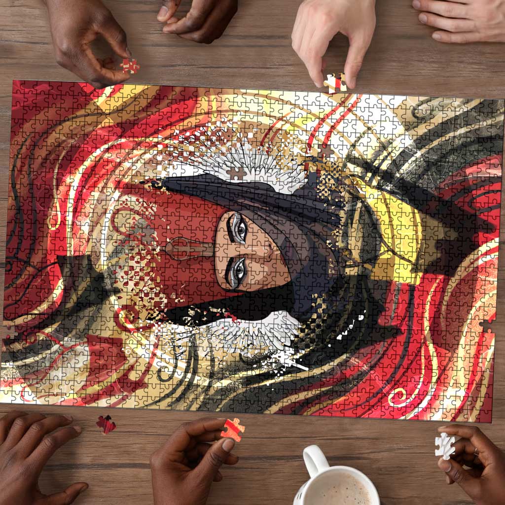Amunet Puzzle with Egyptian Queen Portrait Ancient Mythology