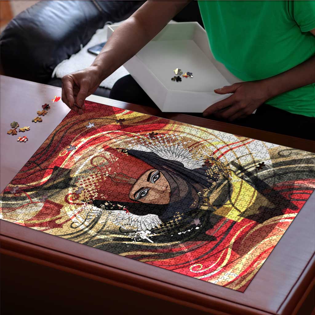 Amunet Puzzle with Egyptian Queen Portrait Ancient Mythology