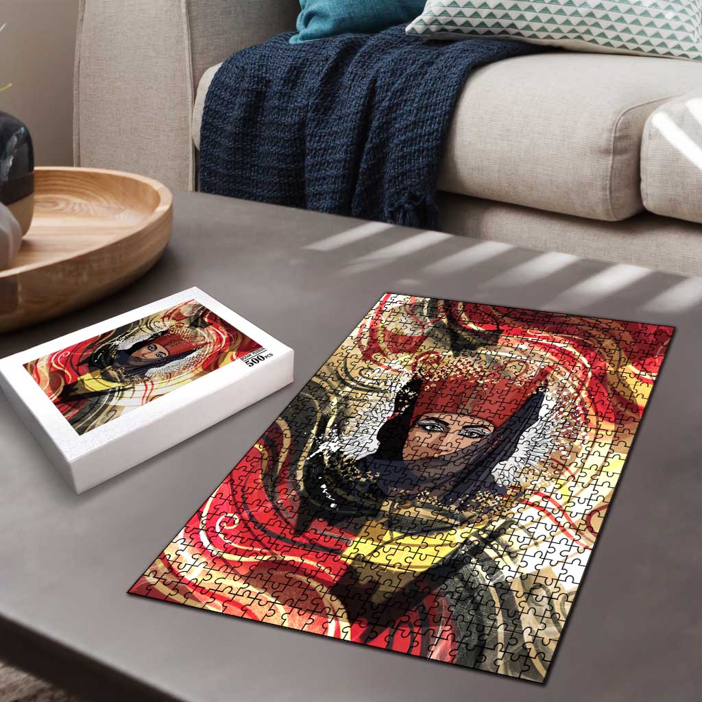 Amunet Puzzle with Egyptian Queen Portrait Ancient Mythology