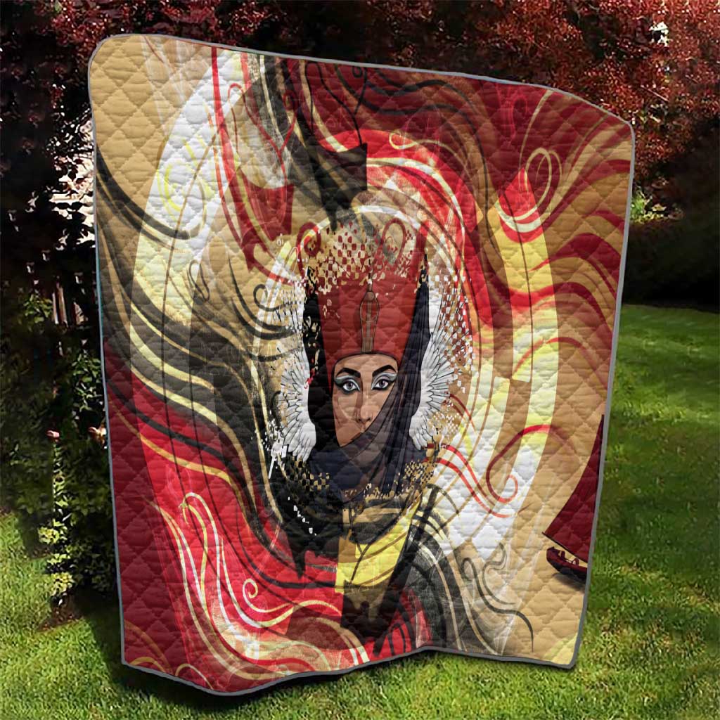 Amunet Quilt with Egyptian Queen Portrait Ancient Mythology