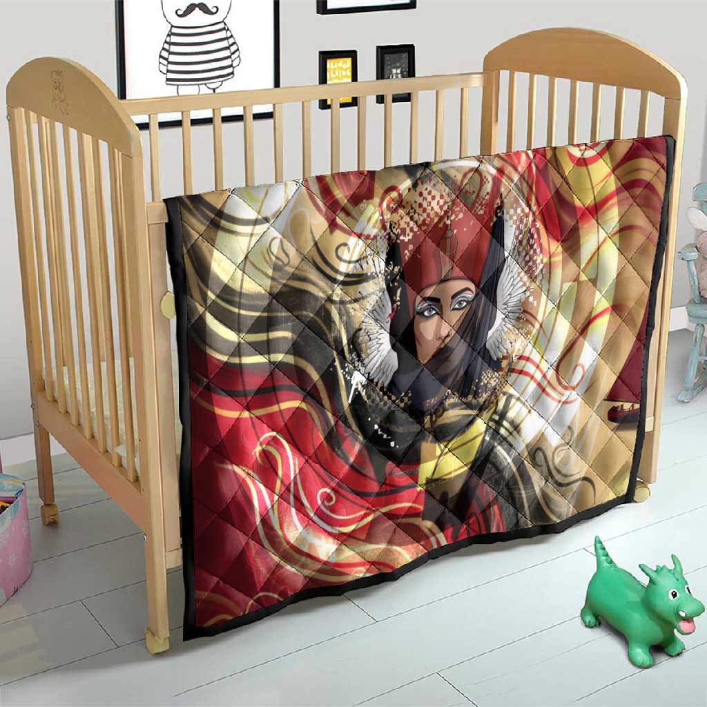 Amunet Quilt with Egyptian Queen Portrait Ancient Mythology