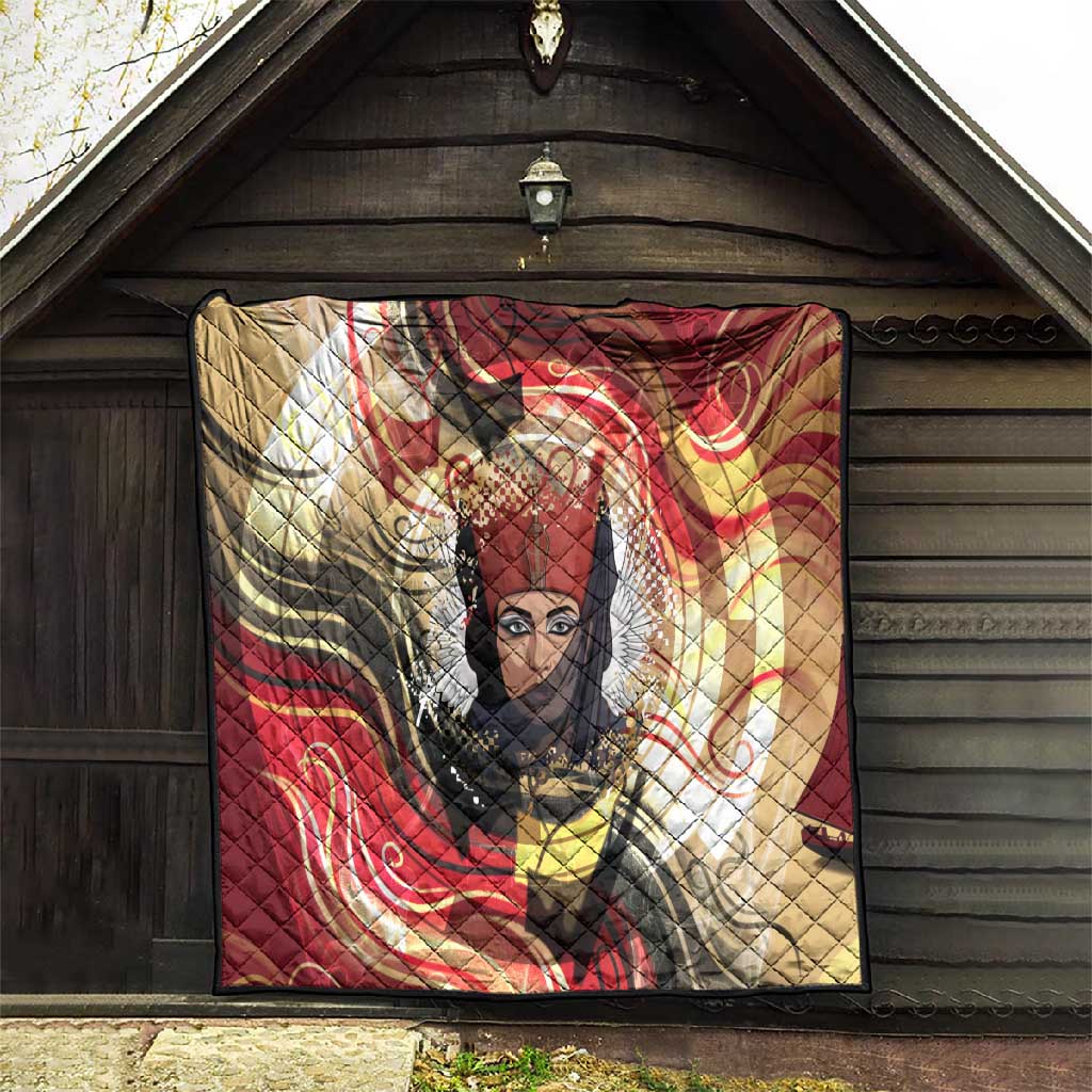 Amunet Quilt with Egyptian Queen Portrait Ancient Mythology