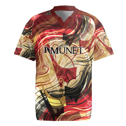 Amunet Rugby Jersey with Egyptian Queen Portrait Ancient Mythology