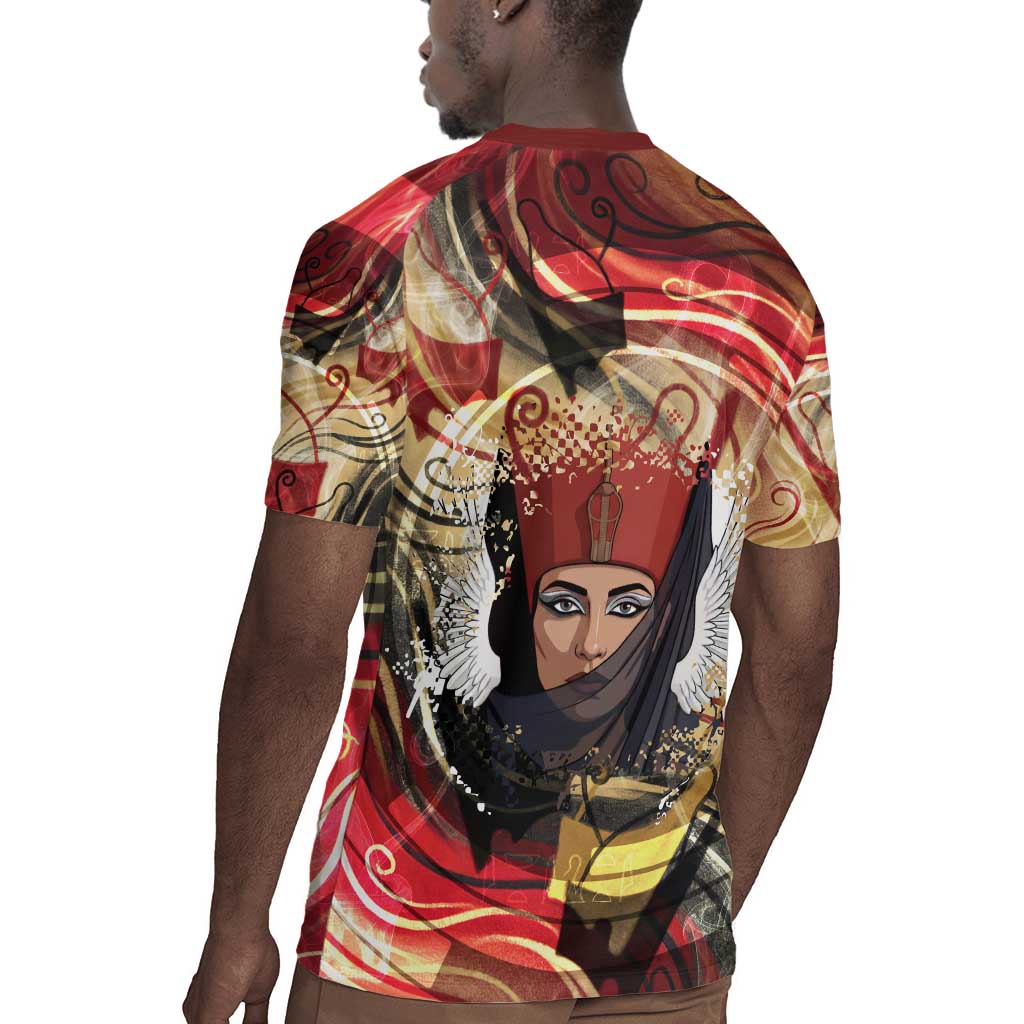 Amunet Rugby Jersey with Egyptian Queen Portrait Ancient Mythology