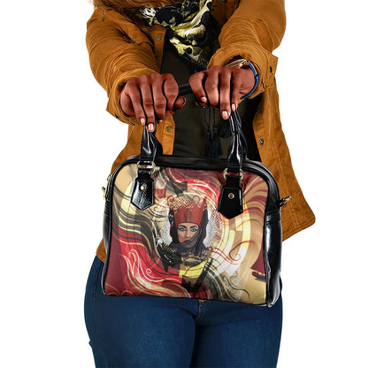 Amunet Shoulder Handbag with Egyptian Queen Portrait Ancient Mythology