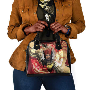 Amunet Shoulder Handbag with Egyptian Queen Portrait Ancient Mythology