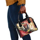 Amunet Shoulder Handbag with Egyptian Queen Portrait Ancient Mythology