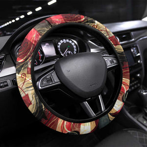Amunet Steering Wheel Cover with Egyptian Queen Portrait Ancient Mythology