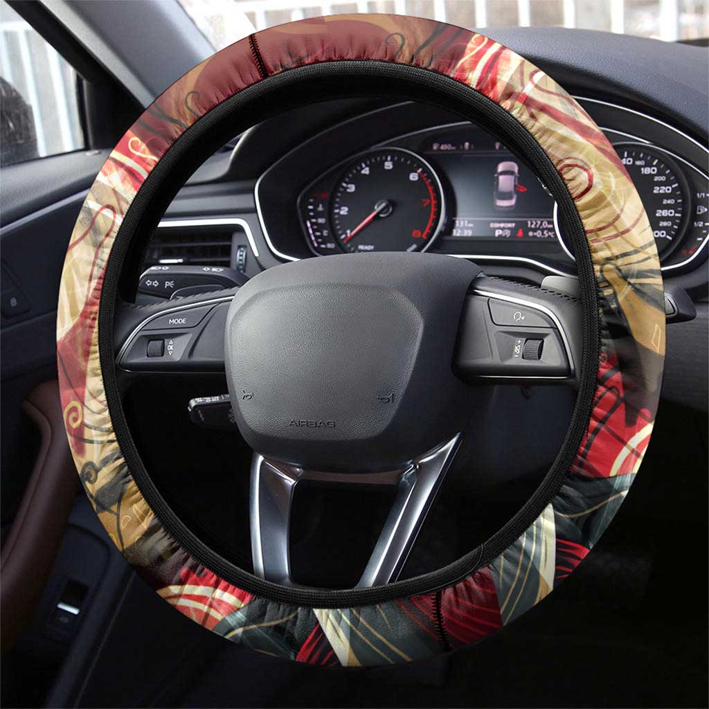 Amunet Steering Wheel Cover with Egyptian Queen Portrait Ancient Mythology