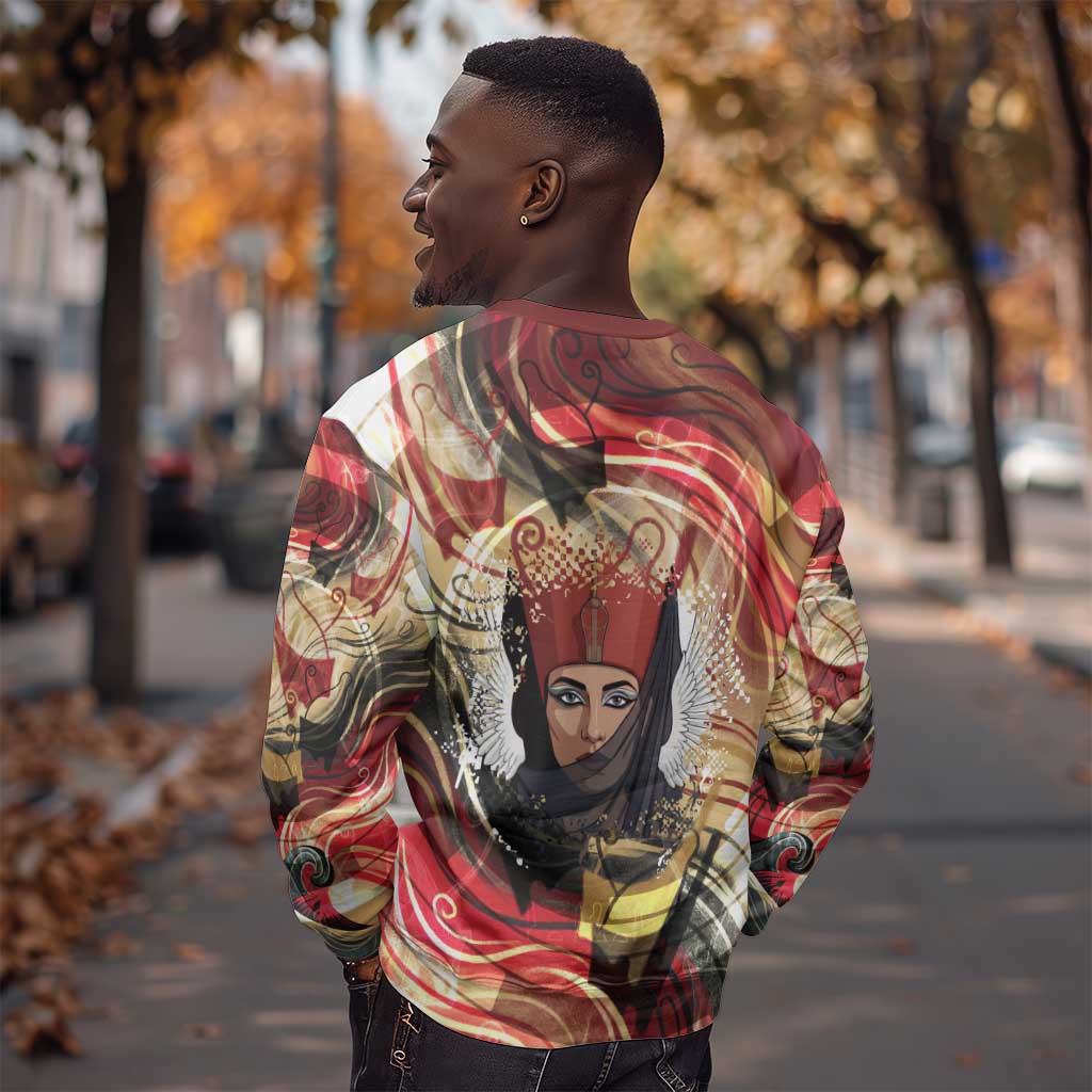 Amunet Sweatshirt with Egyptian Queen Portrait Ancient Mythology