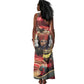 Amunet Tank Maxi Dress with Egyptian Queen Portrait Ancient Mythology