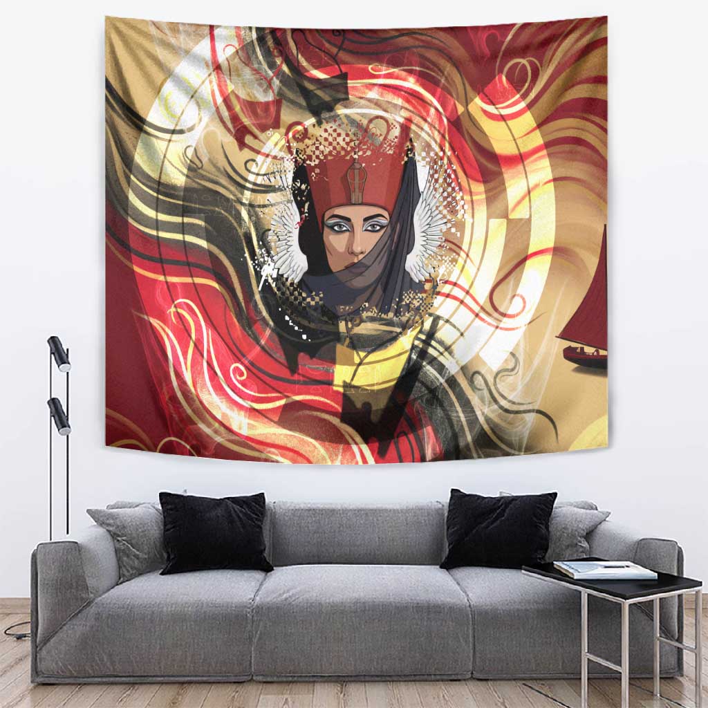 Amunet Tapestry with Egyptian Queen Portrait Ancient Mythology