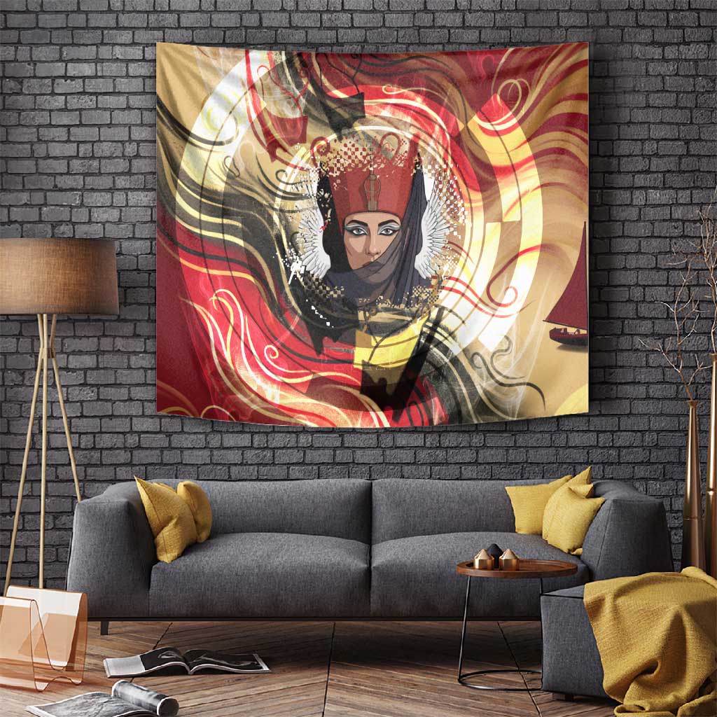Amunet Tapestry with Egyptian Queen Portrait Ancient Mythology