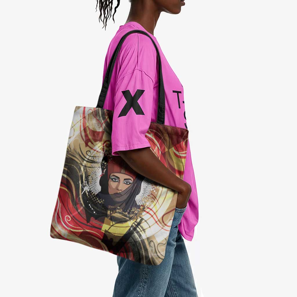 Amunet Tote Bag with Egyptian Queen Portrait Ancient Mythology