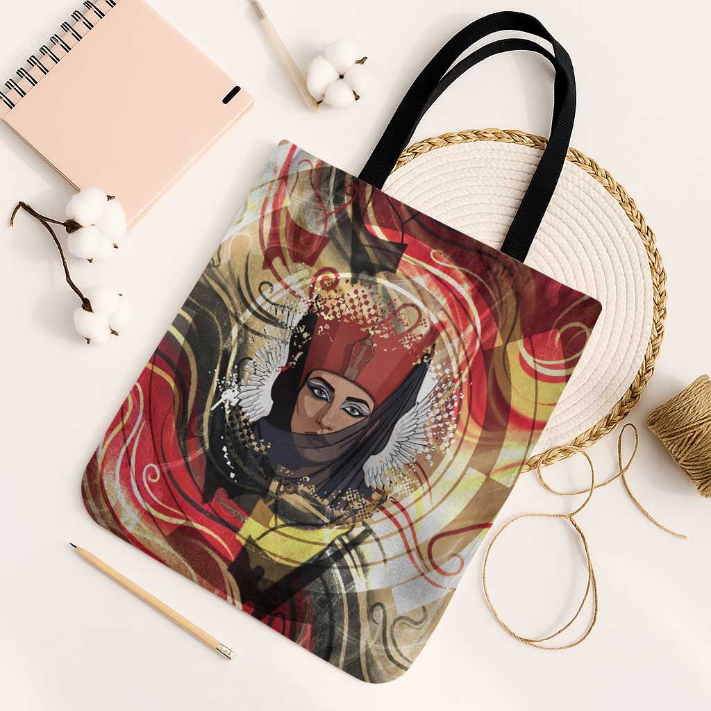 Amunet Tote Bag with Egyptian Queen Portrait Ancient Mythology