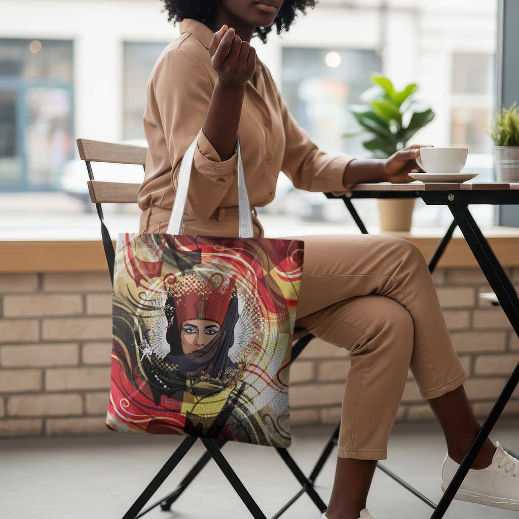 Amunet Tote Bag with Egyptian Queen Portrait Ancient Mythology