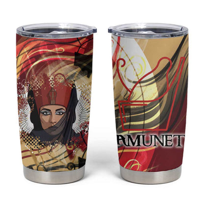 Amunet Tumbler Cup with Egyptian Queen Portrait Ancient Mythology