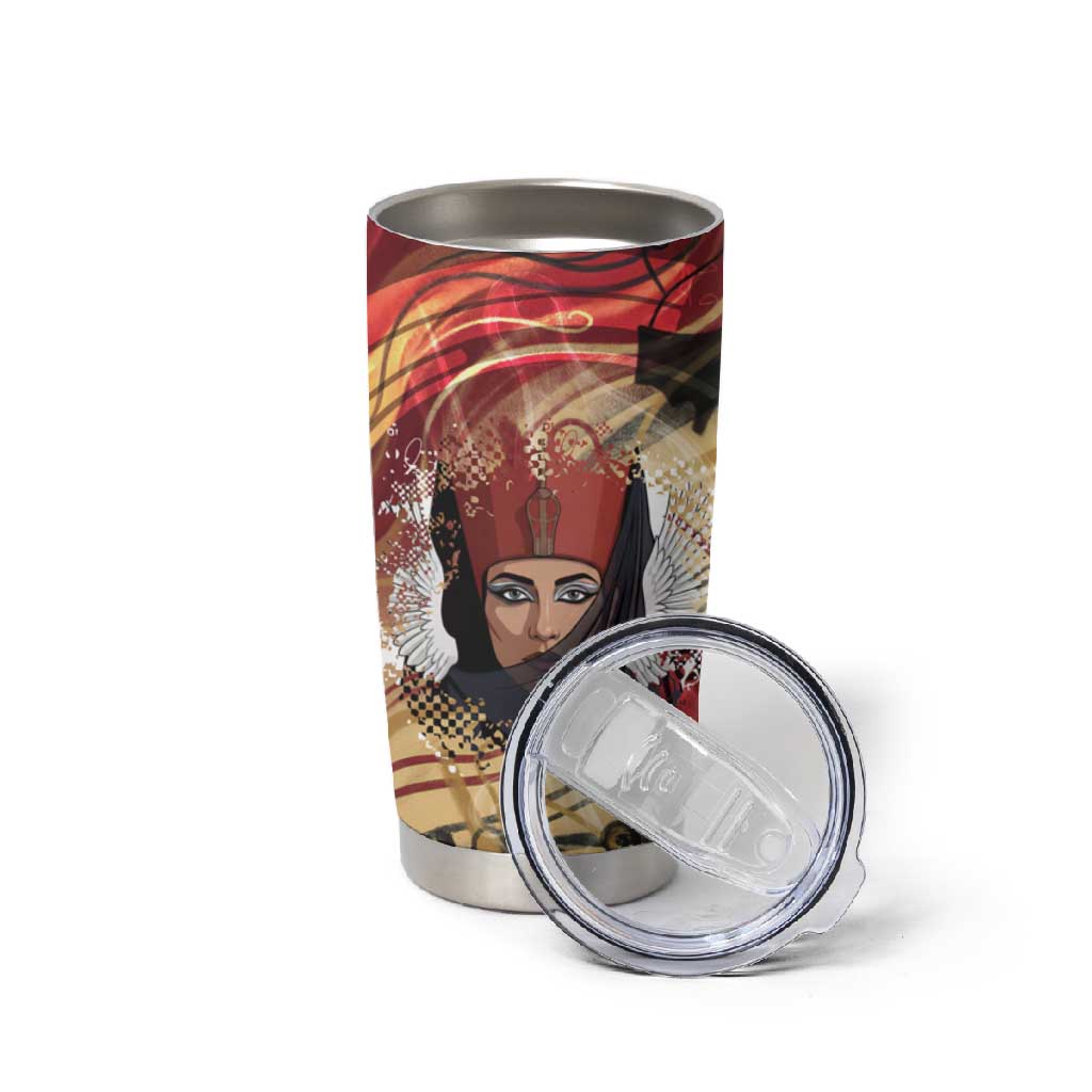 Amunet Tumbler Cup with Egyptian Queen Portrait Ancient Mythology