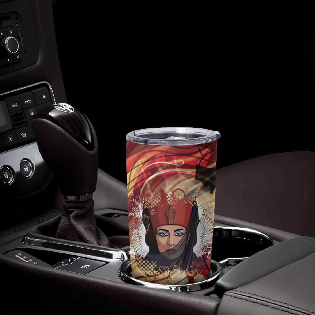 Amunet Tumbler Cup with Egyptian Queen Portrait Ancient Mythology