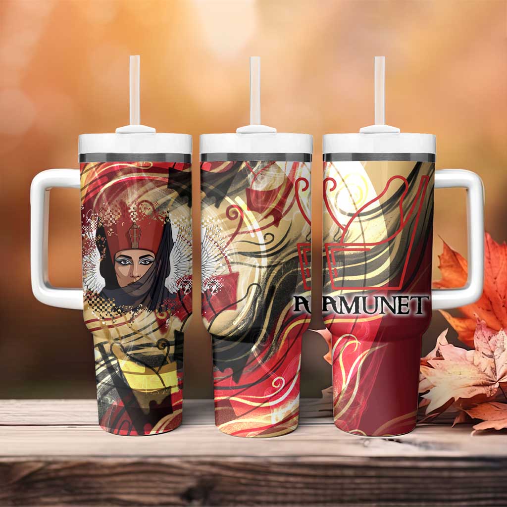 Amunet Tumbler With Handle with Egyptian Queen Portrait Ancient Mythology