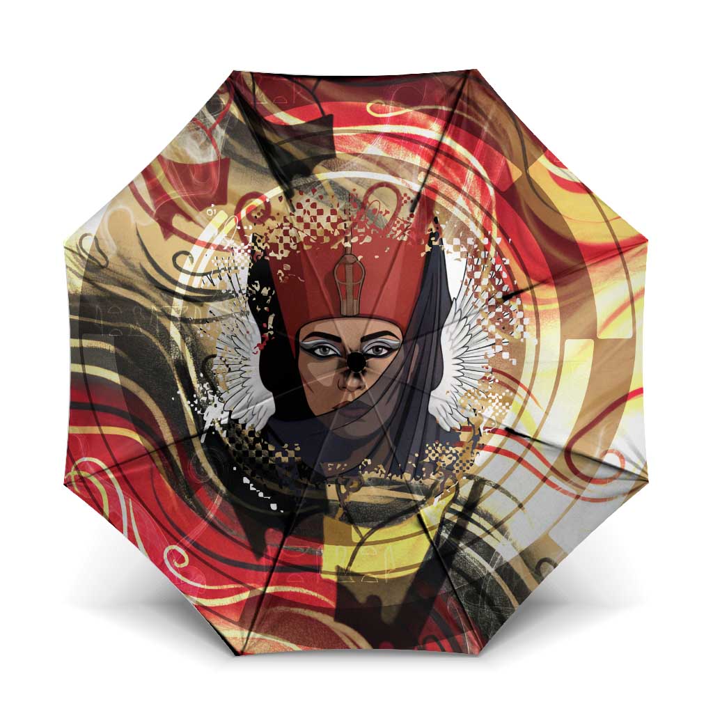 Amunet Umbrella with Egyptian Queen Portrait Ancient Mythology