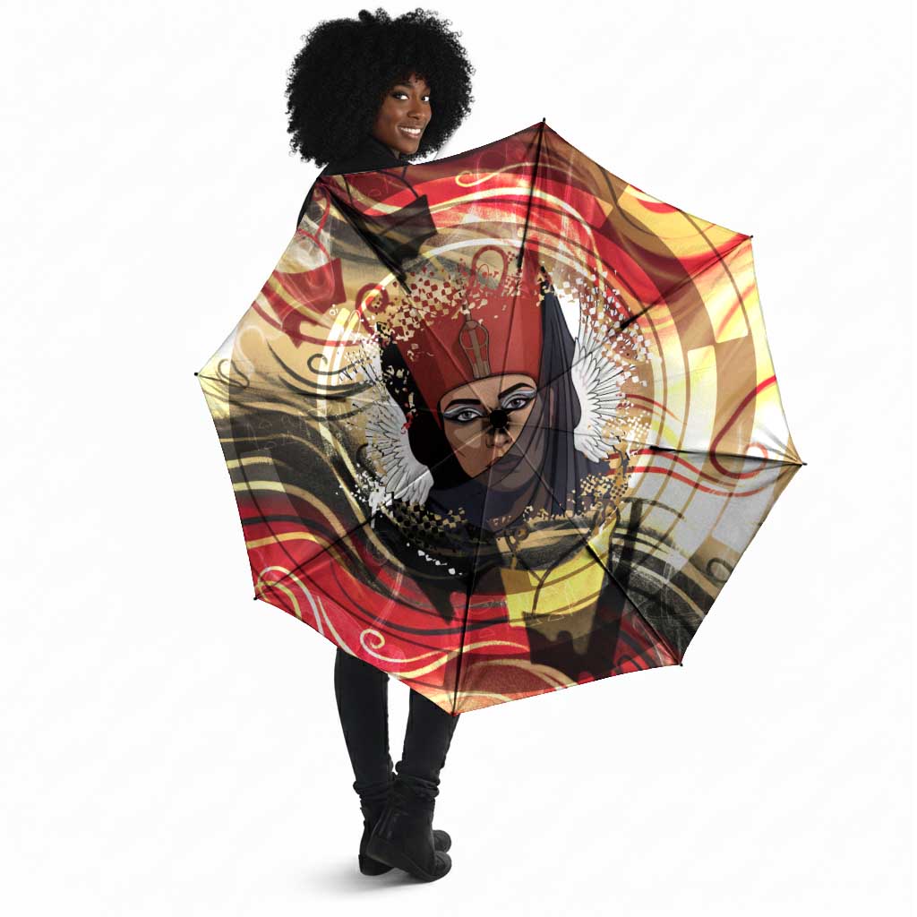 Amunet Umbrella with Egyptian Queen Portrait Ancient Mythology