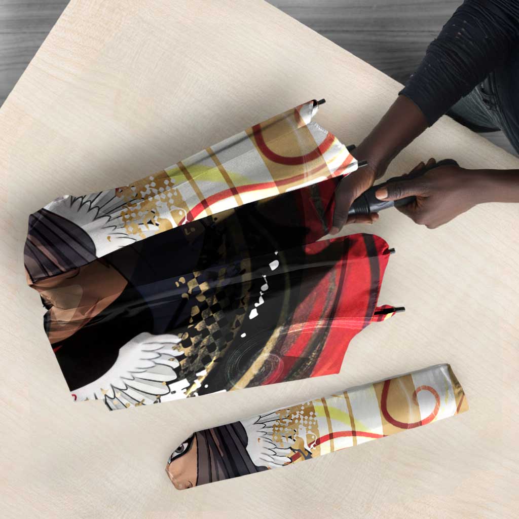Amunet Umbrella with Egyptian Queen Portrait Ancient Mythology