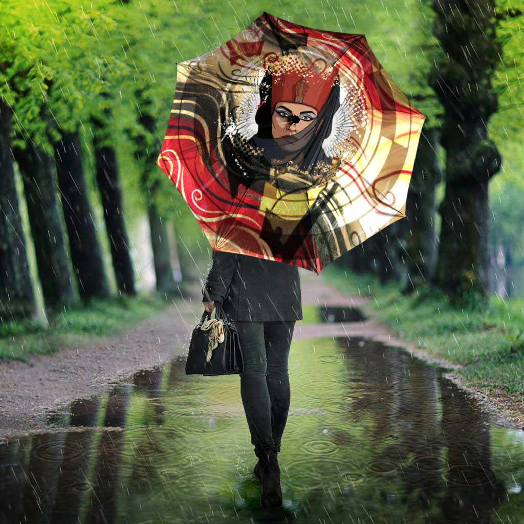 Amunet Umbrella with Egyptian Queen Portrait Ancient Mythology