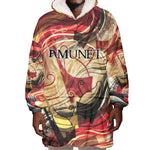 Amunet Wearable Blanket Hoodie with Egyptian Queen Portrait Ancient Mythology