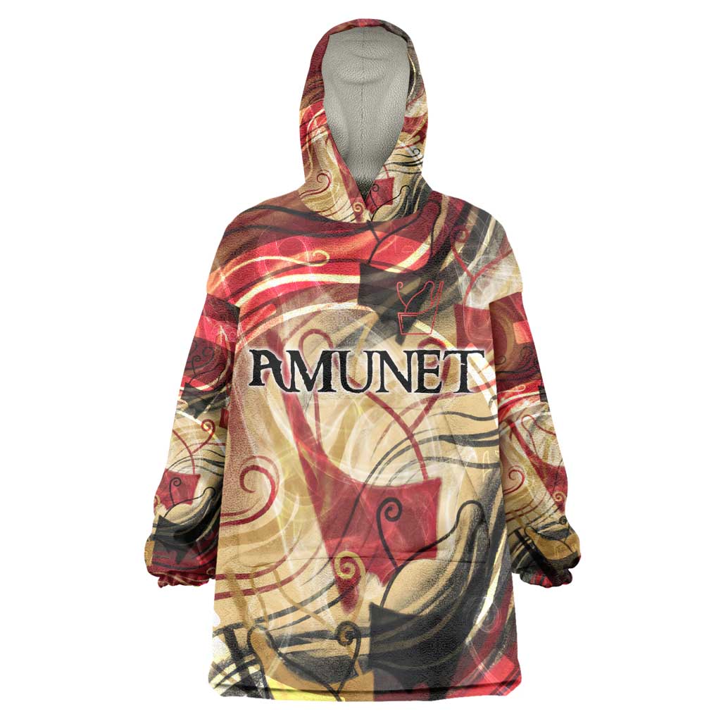 Amunet Wearable Blanket Hoodie with Egyptian Queen Portrait Ancient Mythology