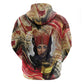 Amunet Zip Hoodie with Egyptian Queen Portrait Ancient Mythology