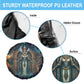 Amunet Ancient Temple Egyptian Spare Tire Cover with Golden Serpent Mythology in Teal Tones