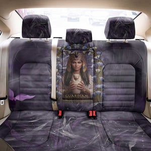 Anput Sacred Urn Back Car Seat Cover with Papyrus Flowers Egyptian Guardian in Violet Mist